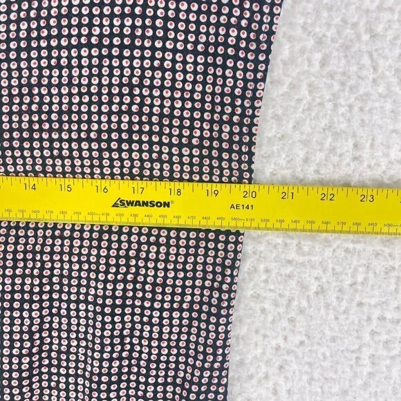 Ann Taylor LOFT Blue Dot Print Pull Over Shirt‎ Womens Short Sleeve Size XL - Picture 6 of 13